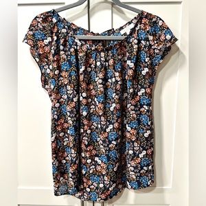Lauren Conrad Floral Cap Sleeve Blouse